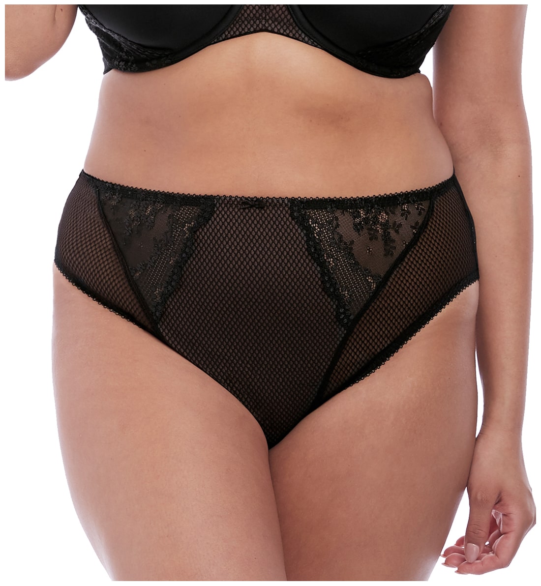 Elomi Charley Matching High Leg Brief (4386),Medium,Black - Black,Medium