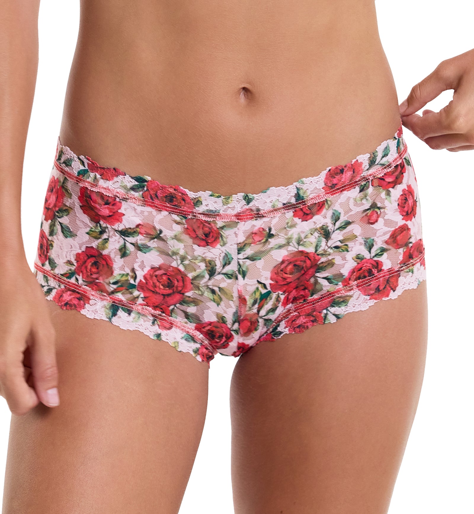 Hanky Panky Signature Lace Printed Boyshort (PR4812P),XS,Je Taime - Je Taime,XS