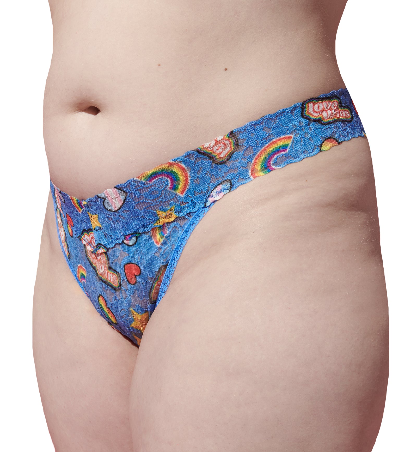 Hanky Panky Daily Lace Original Rise Thong PLUS (PR771101XP),Summer Love - Summer Love,One Size