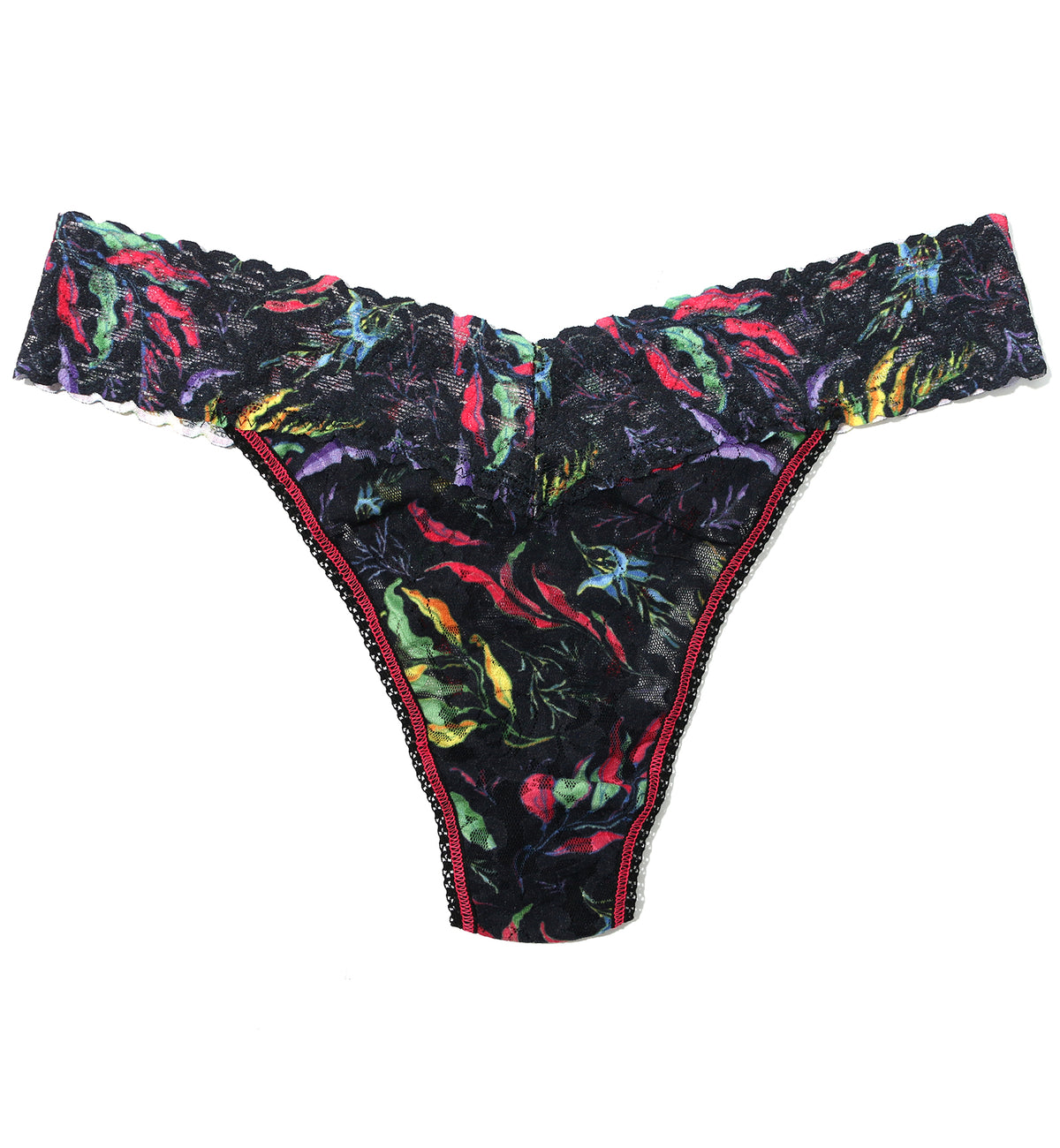 Hanky Panky Signature Lace Printed Original Rise Thong (PR4811P),Floating - Floating,One Size