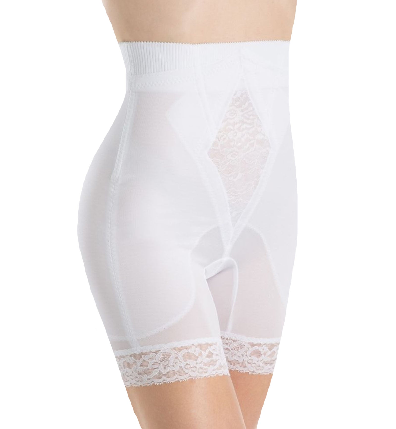Rago Medium Control High Waist Long Leg Shaper (6206),Small,White - White,Small