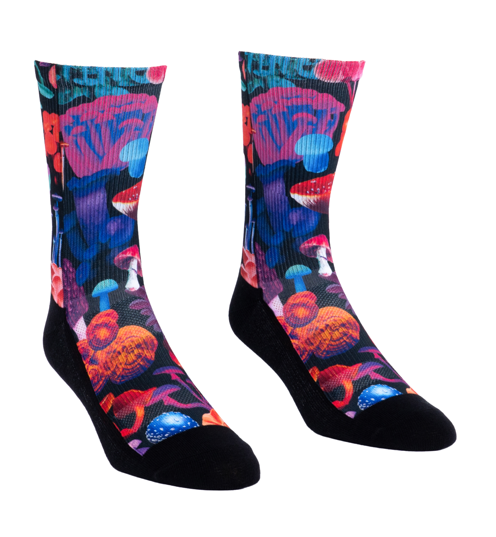 SOCK it to me Athletic Printed Performance Crew Socks (AP0005),Shrooms They'll Grow On You - Shrooms They'll Grow On You,One Size