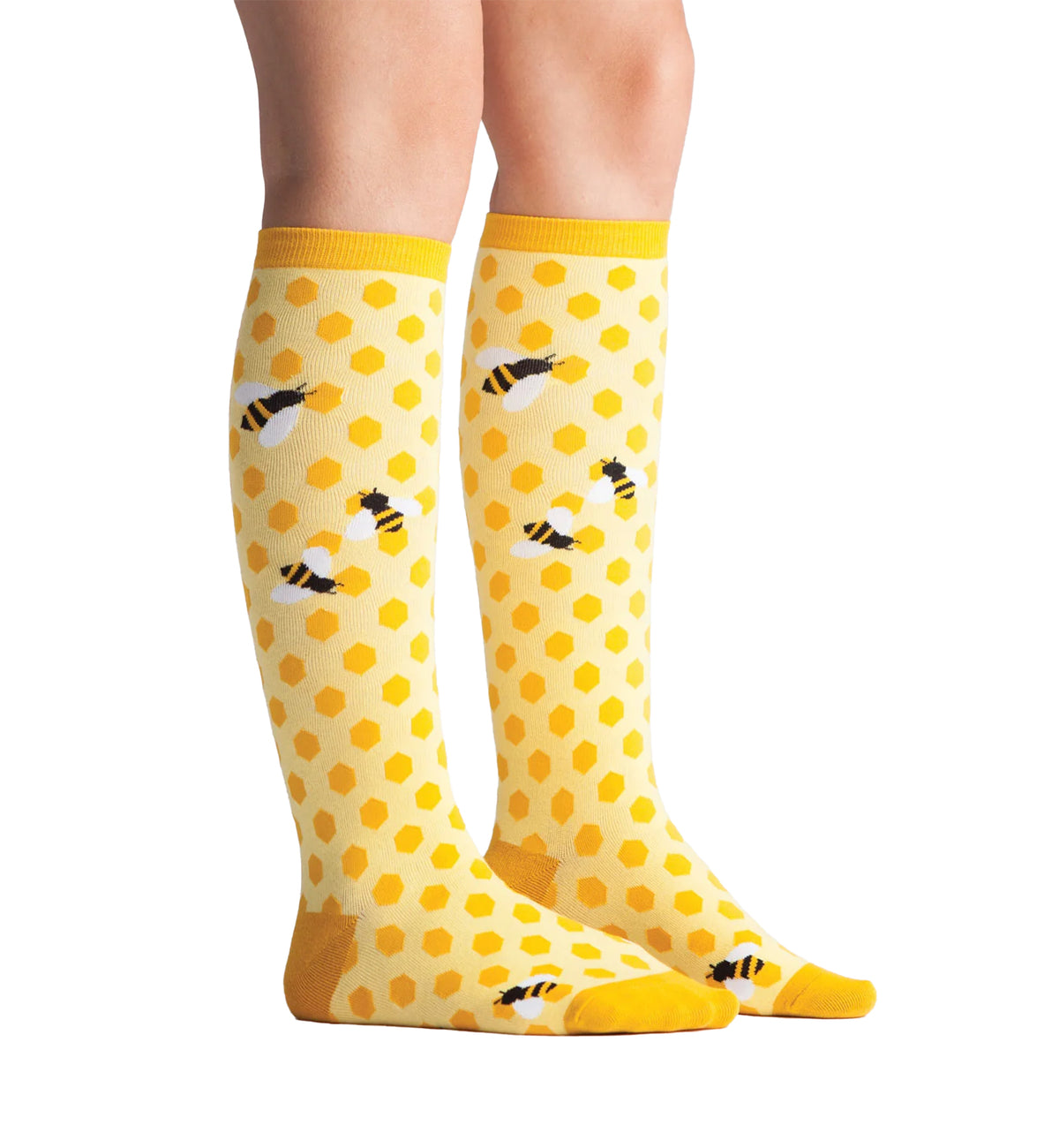 SOCK it to me Unisex Knee High Socks (f0192),Bee's Knees - Bee's Knees,One Size