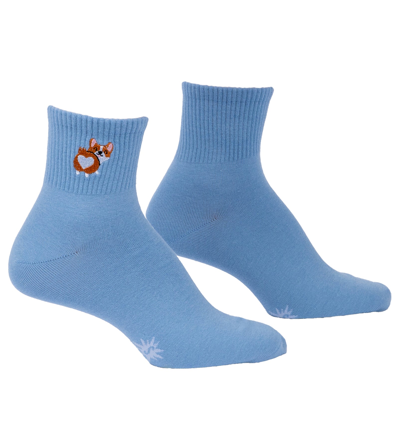 SOCK it to me Quarter Crew Socks (E0005),Corgi Love - Corgi Love,One Size