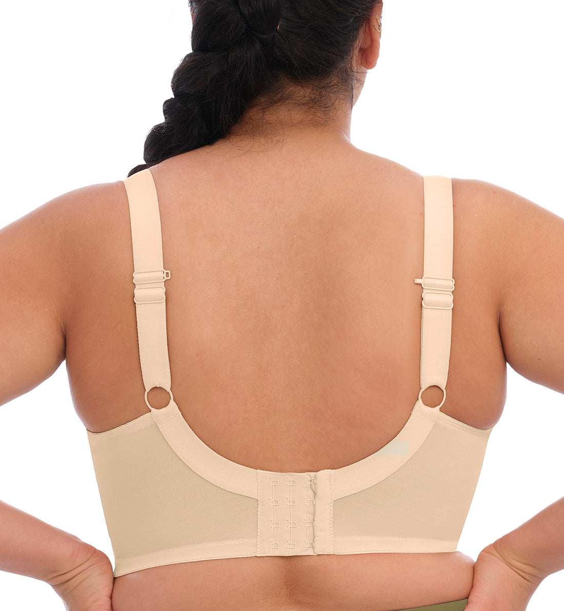 Elomi Energise J-Hook Underwire Sports Bra (8041),32GG,Nude - Nude,32GG