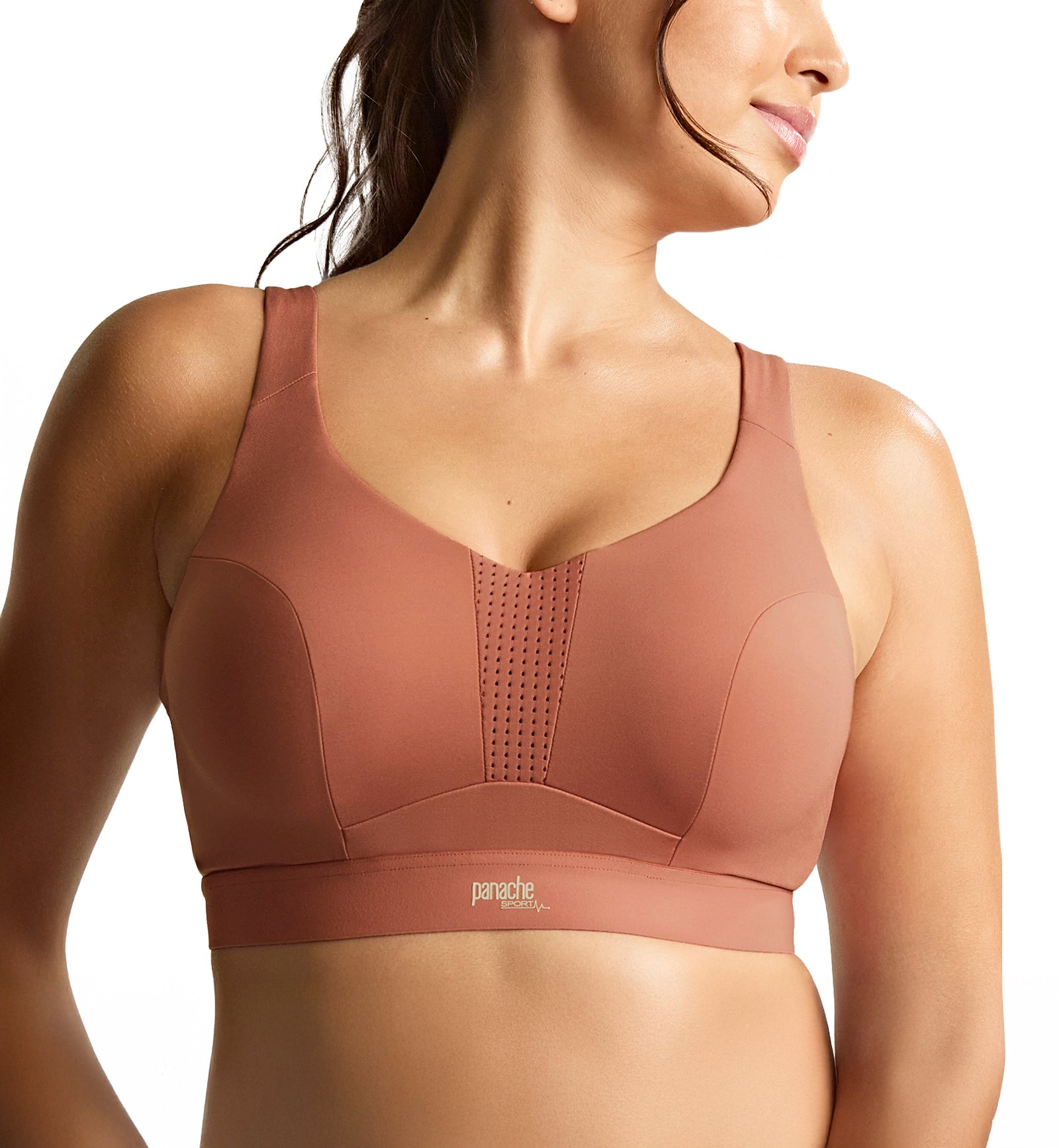 Panache Endurance Ultra Perform Non-padded Underwire Sports Bra (5022),28DD,Sienna Rose - Sienna Rose,28DD