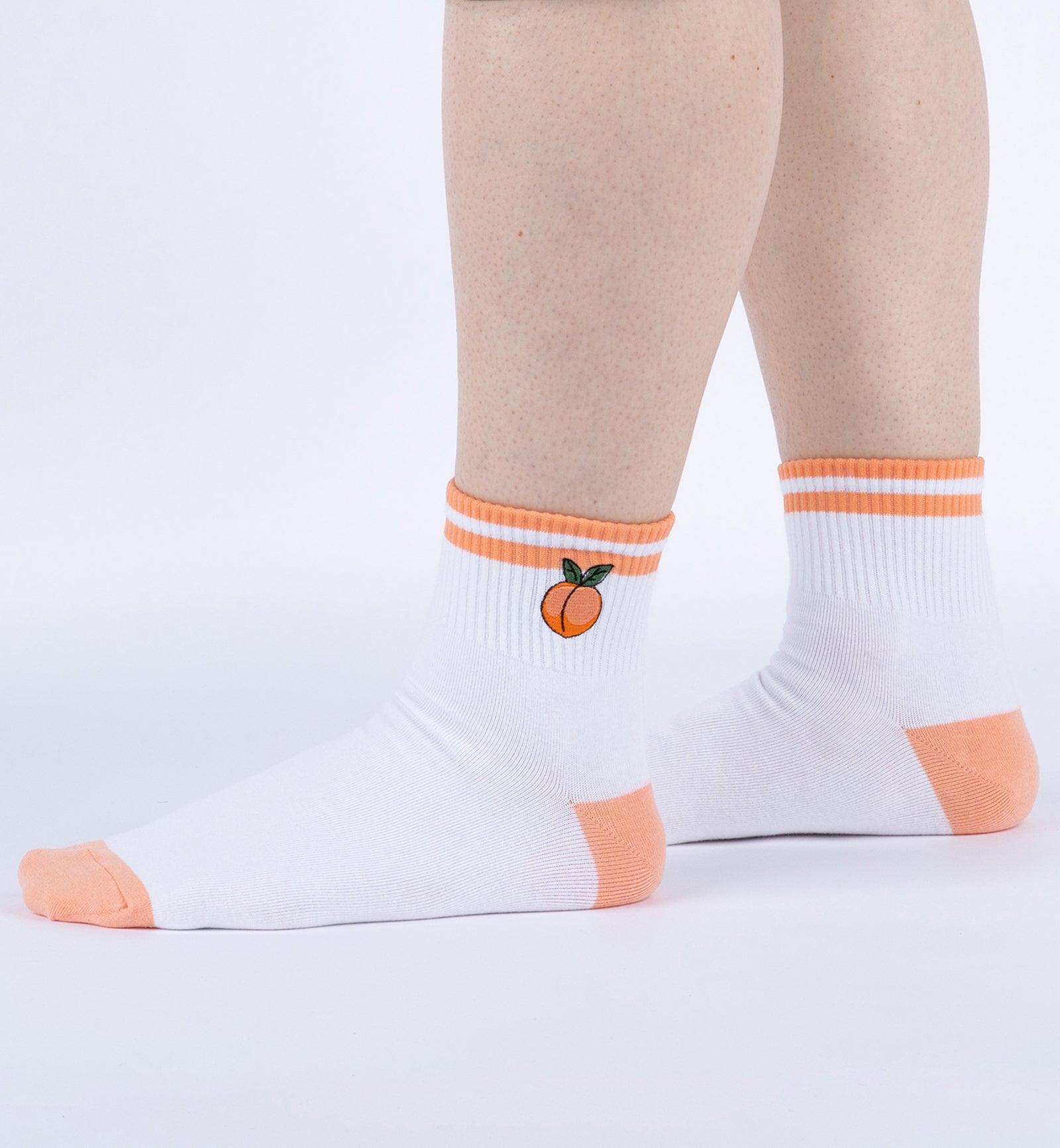 SOCK it to me Quarter Crew Socks (E0018),Where My Peaches At - Where My Peaches At,One Size