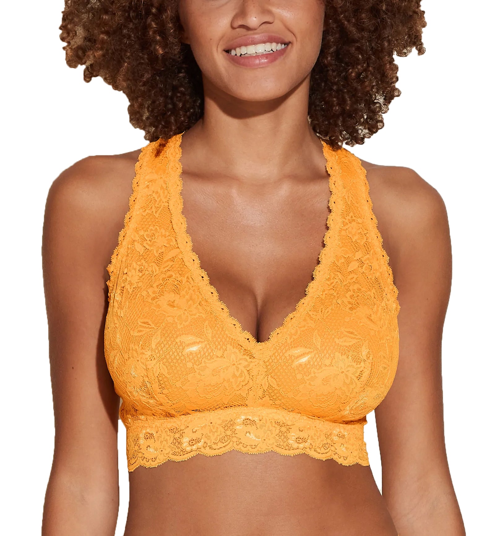 Cosabella NSN CURVY Racie Racerback Bralette (NEVER1355),Petite,Taaja Mango - Taaja Mango,XXS