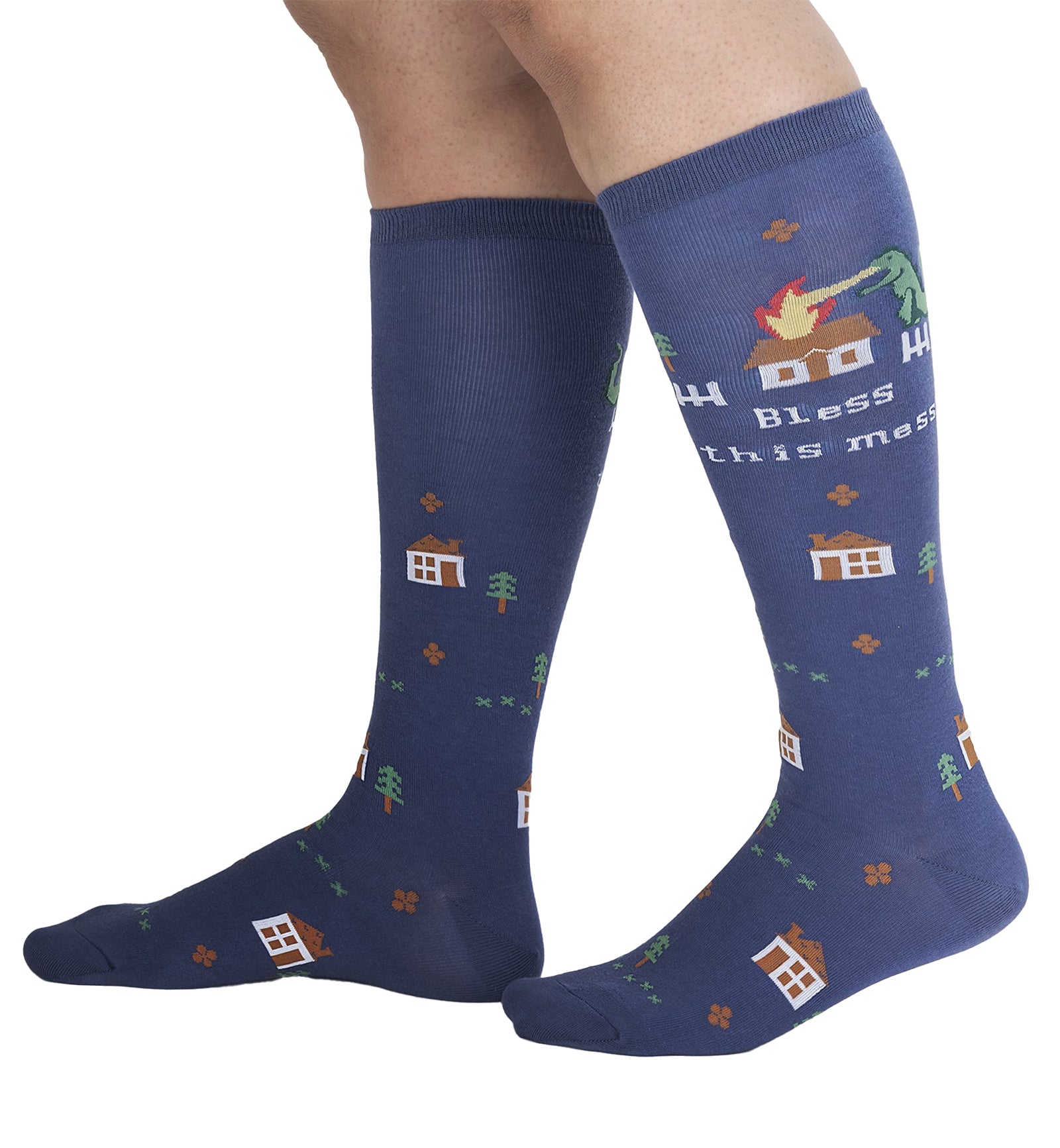 SOCK it to me Unisex Knee High Socks (F0636),Bless This Mess - Bless This Mess,One Size