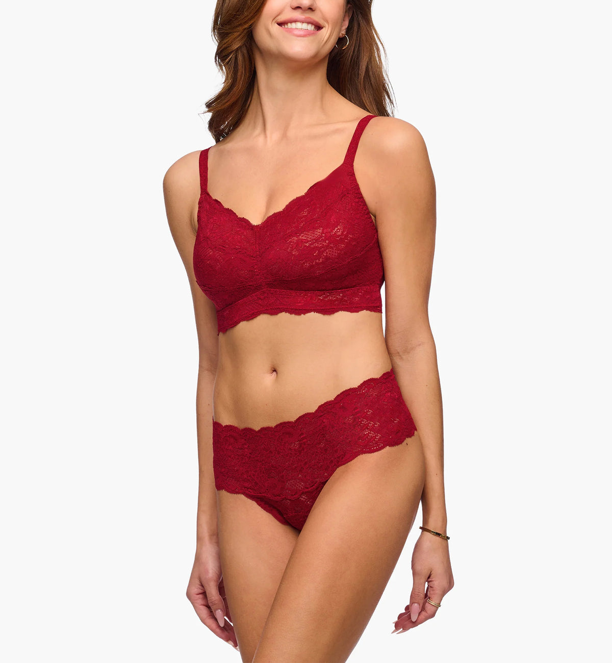 Cosabella Never Say Never CURVY Sweetie Bralette (NEVER1310),Petite,Sindoor Red - Sindoor Red,Petite