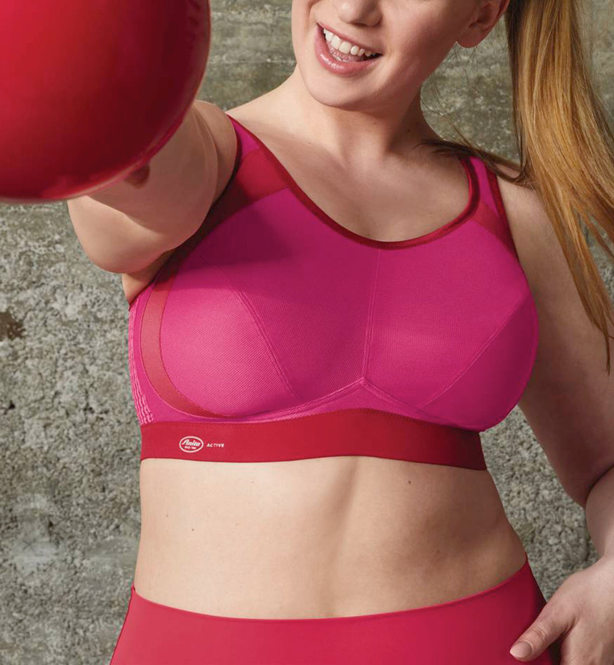 Anita Extreme Control Wireless Sports Bra (5527),32D,Candy Red - Candy Red,32D