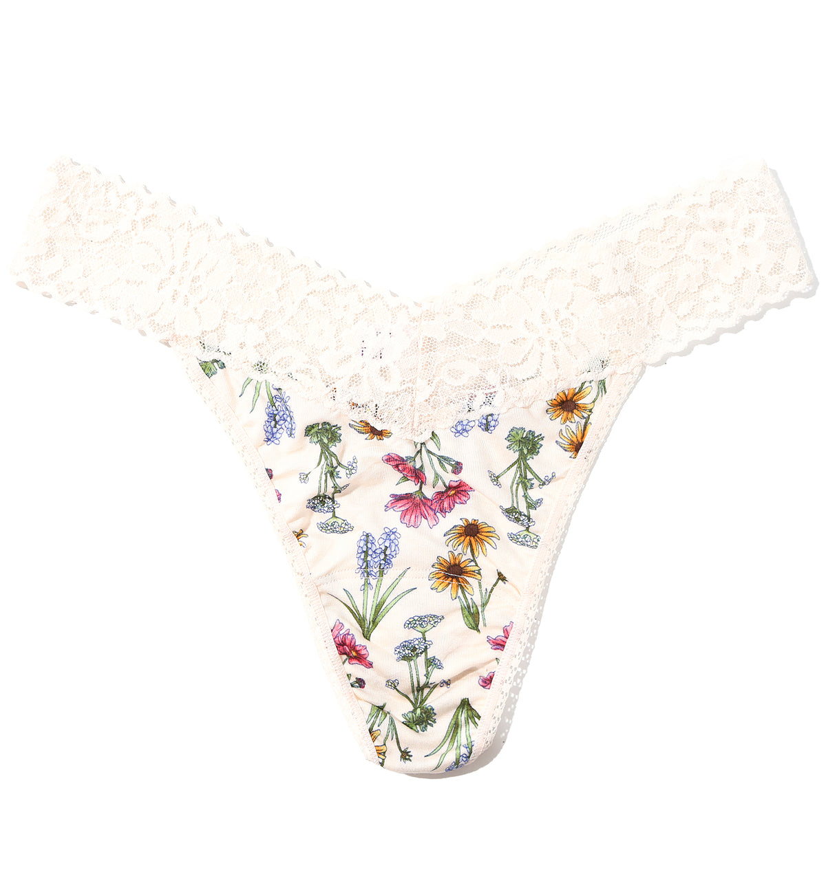 Hanky Panky Printed DreamEase Original Rise Thong (PR681104),Flourish - Flourish,One Size