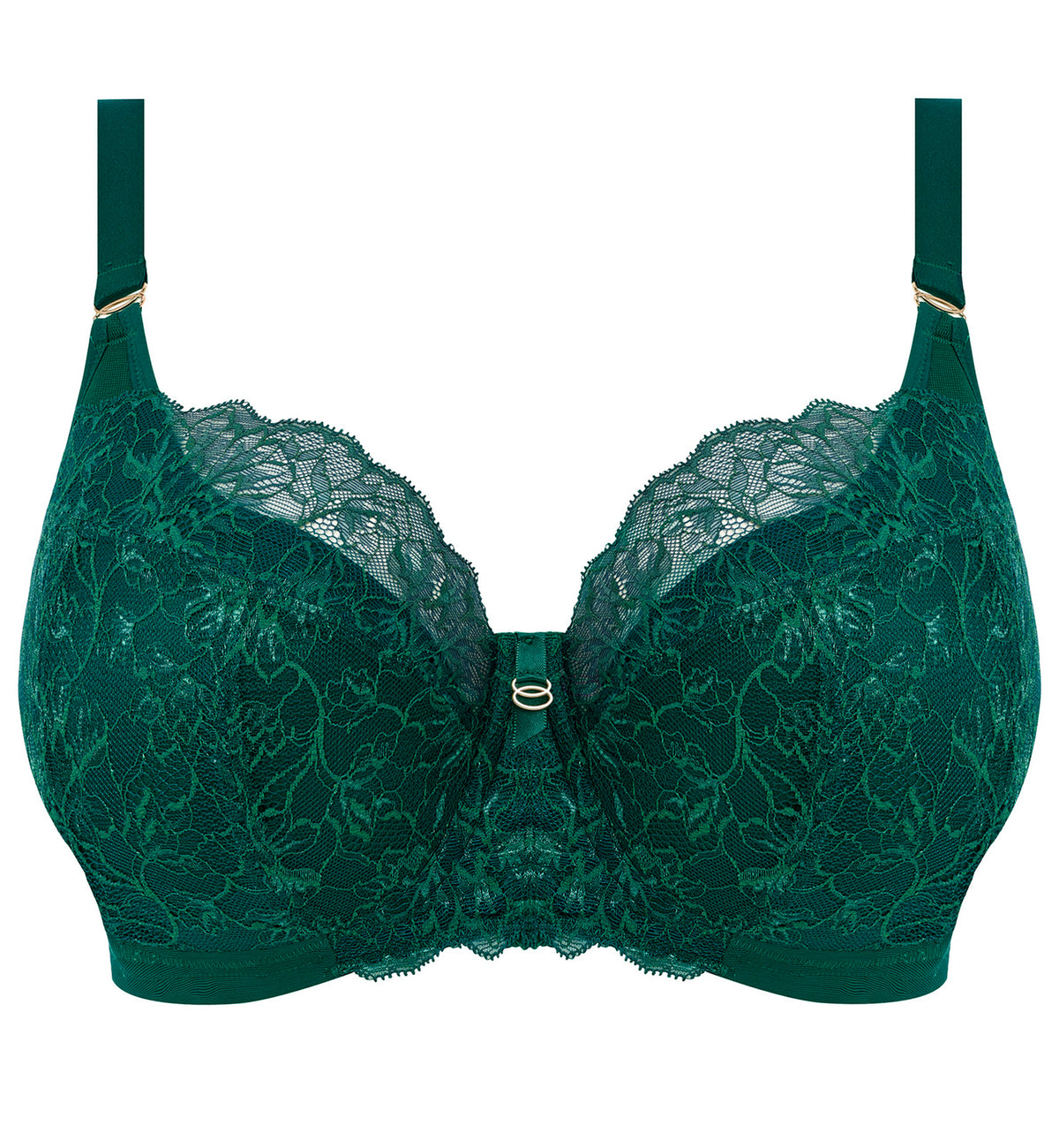 Elomi Brianna Padded Half Cup Underwire Bra (8081),32GG,Rainforest - Rainforest,32GG