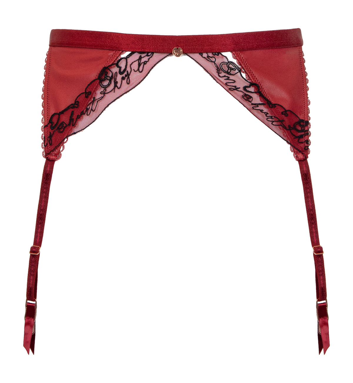 Scantilly by Curvy Kate Key to My Heart Suspender Belt (ST034800),Small,Rouge - Rouge,Small
