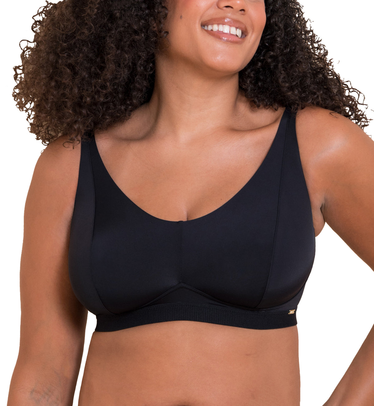 Curvy Kate Zen Non Wired Bralette (CK093110),30DD/E,Black - Black,30DD/E