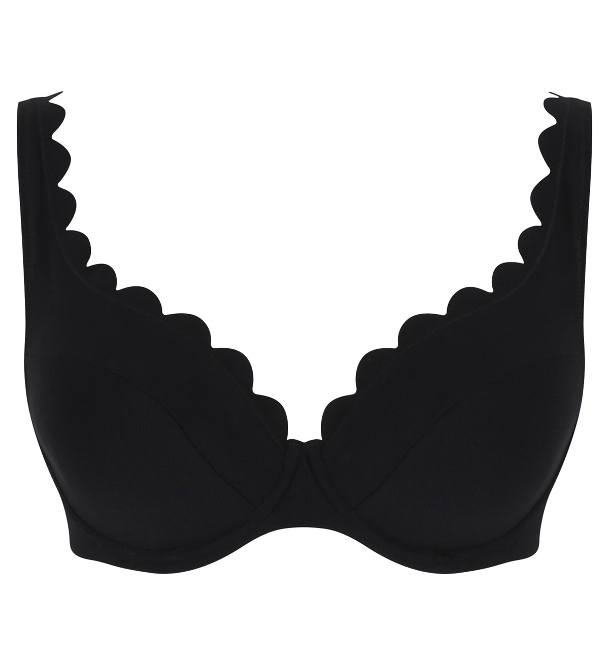 Panache Spirit Lauren Plunge Underwire Bikini Top (SW1784),30E,Black - Black,30E