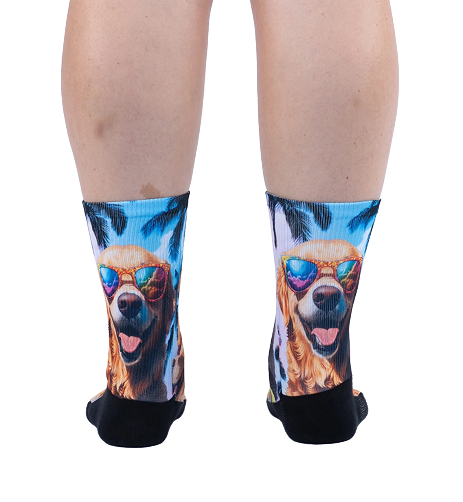 SOCK it to me Athletic Printed Performance Crew Socks (AP0002),Life Is Golden - Life Is Golden,One Size