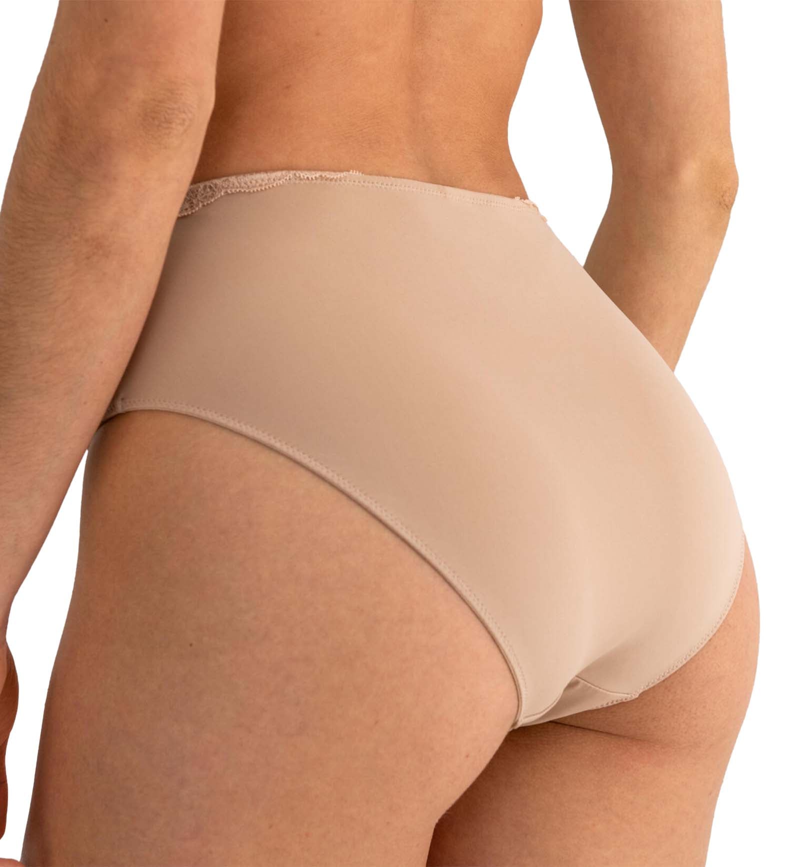 Pour Moi New Romance High Waist Midi Brief (184013),Small,Almond - Almond,Small