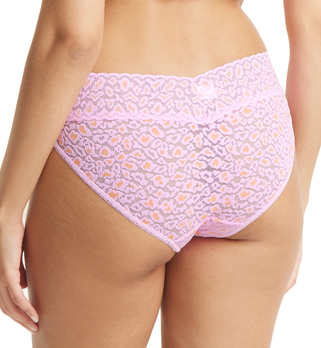 Hanky Panky Cross Dyed Leopard V-kini (7J2371),XS,Rose/Orange Blossom - Rose/Orange Blossom,XS