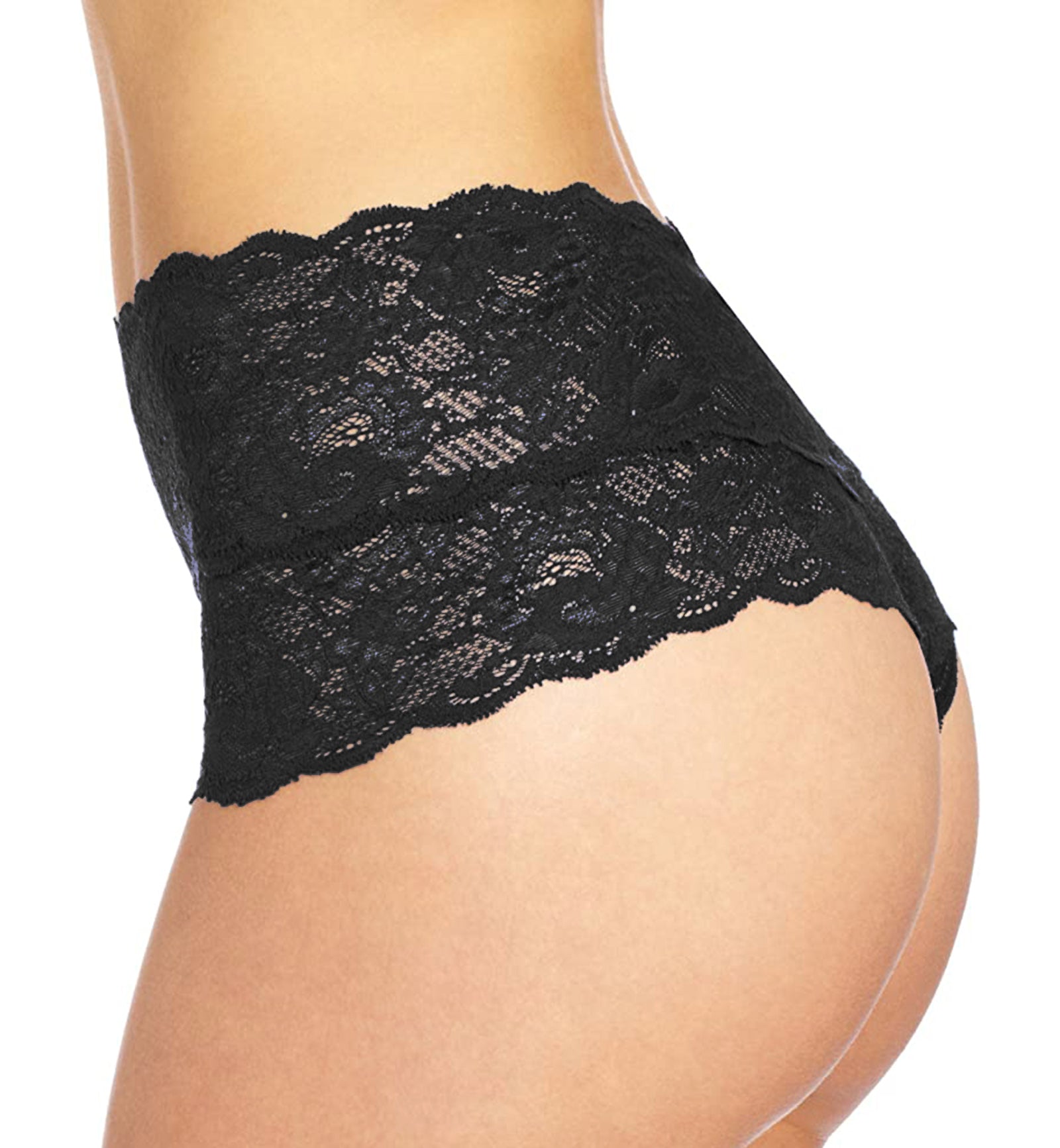 Cosabella Never Say Never High Rise Thong (NEVER0361),Small/Medium,Black - Black,S/M