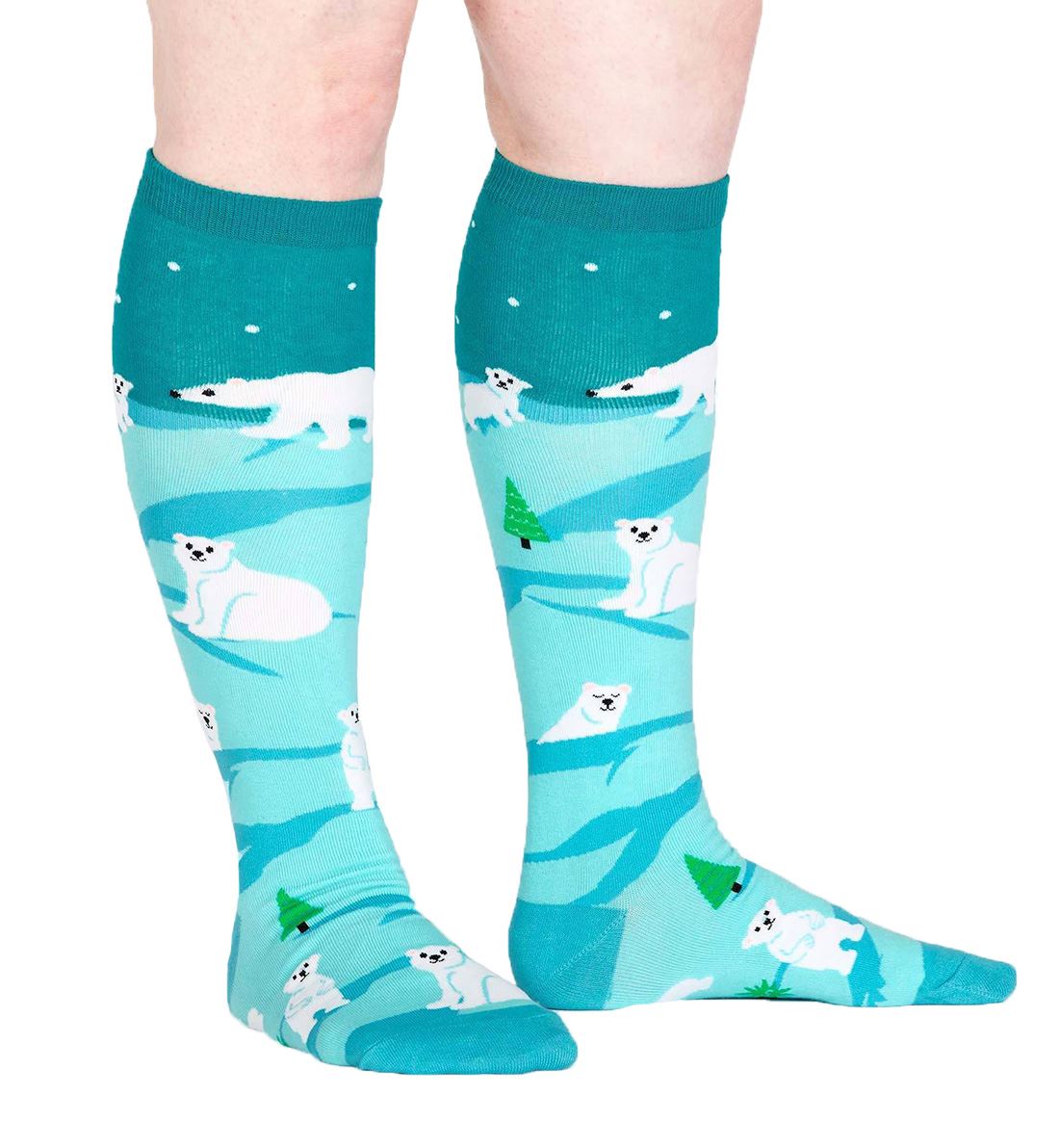 SOCK it to me Unisex Knee High Socks (f0451),Polar Bear Stare - Polar Bear Stare,One Size