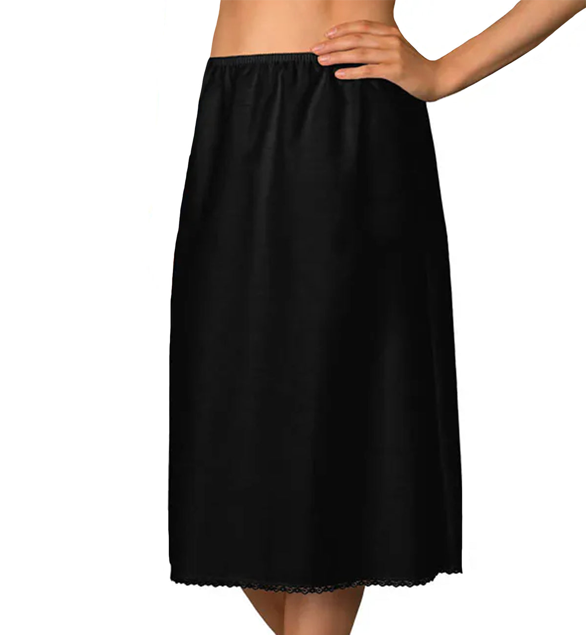 Velrose 31" Nylon Half Slip (2731),S,Black - Black,Small