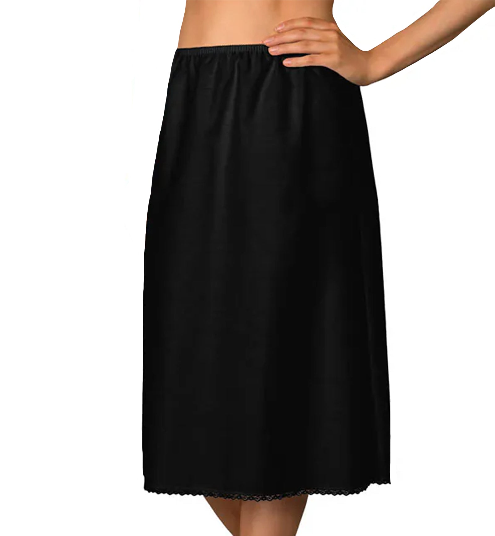 Velrose 31" Nylon Half Slip (2731),S,Black - Black,Small