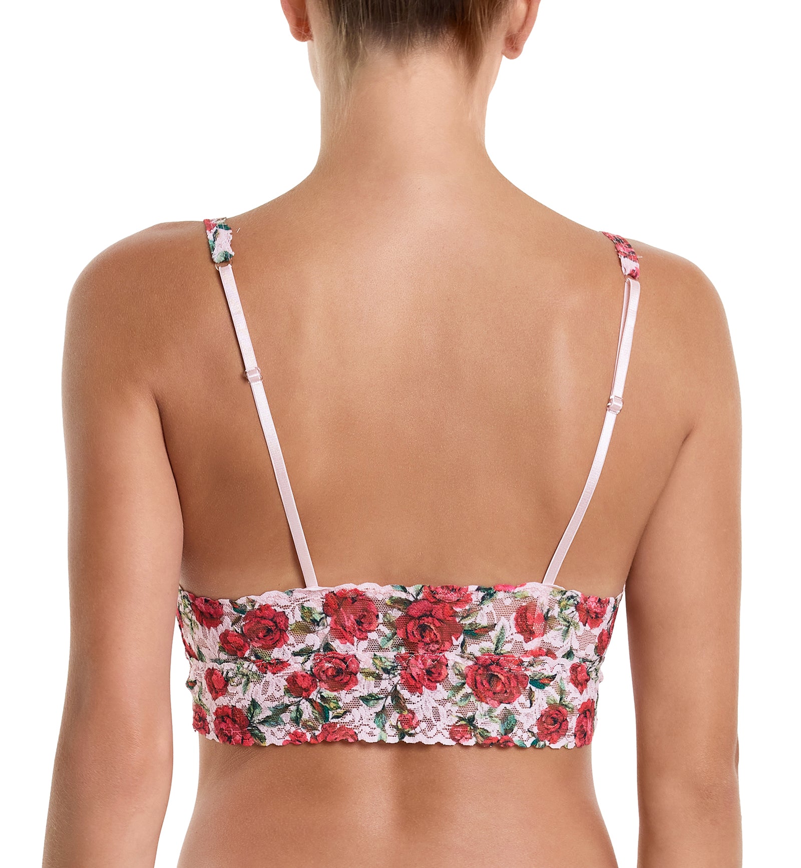 Hanky Panky Printed V-neck Retro Bralette (PR9K7272),Large,Je Taime - Je Taime,Large