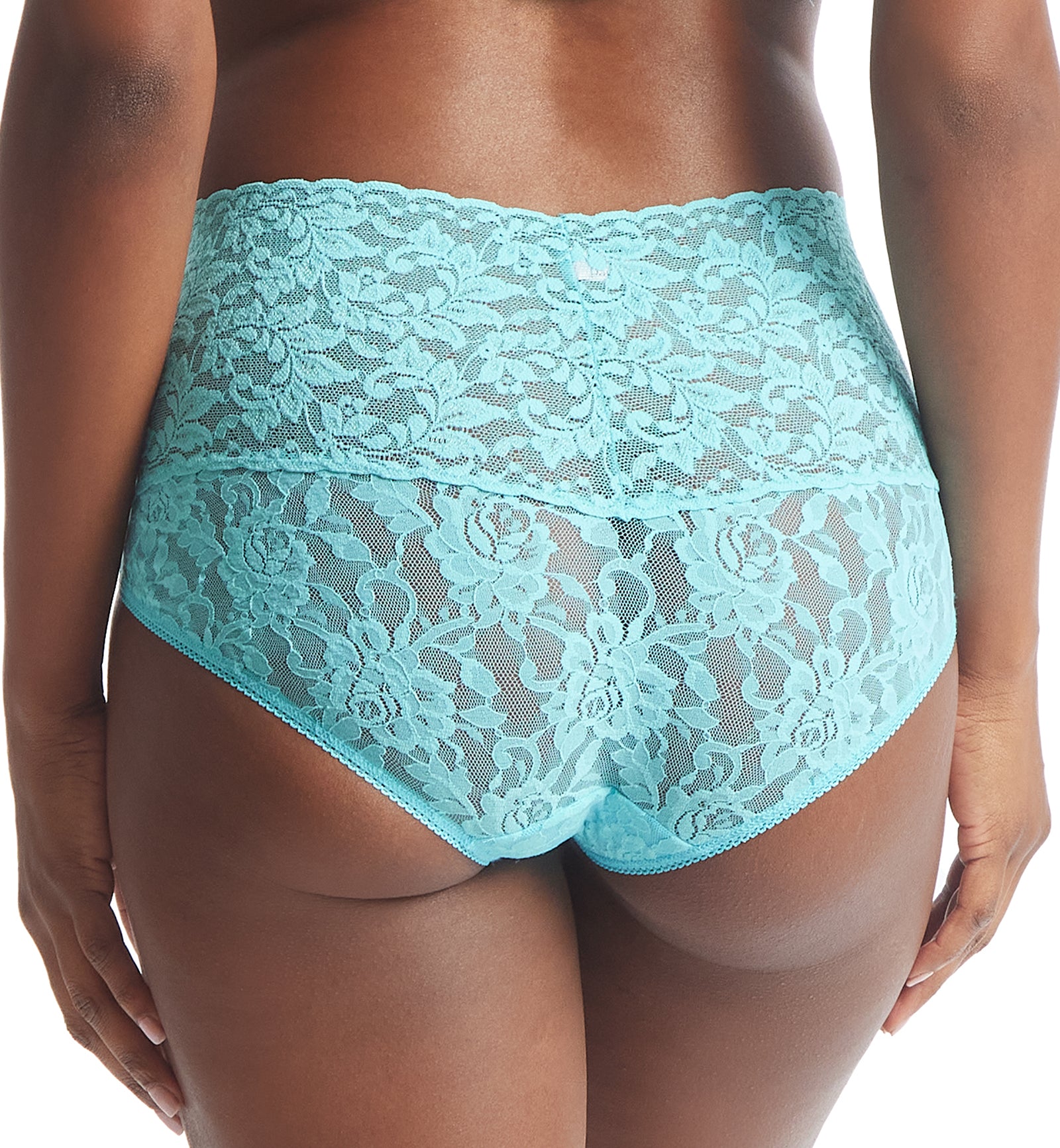 Hanky Panky Retro Lace V-kini (9K2124),Small,Aquatic Blue - Aquatic Blue,Small