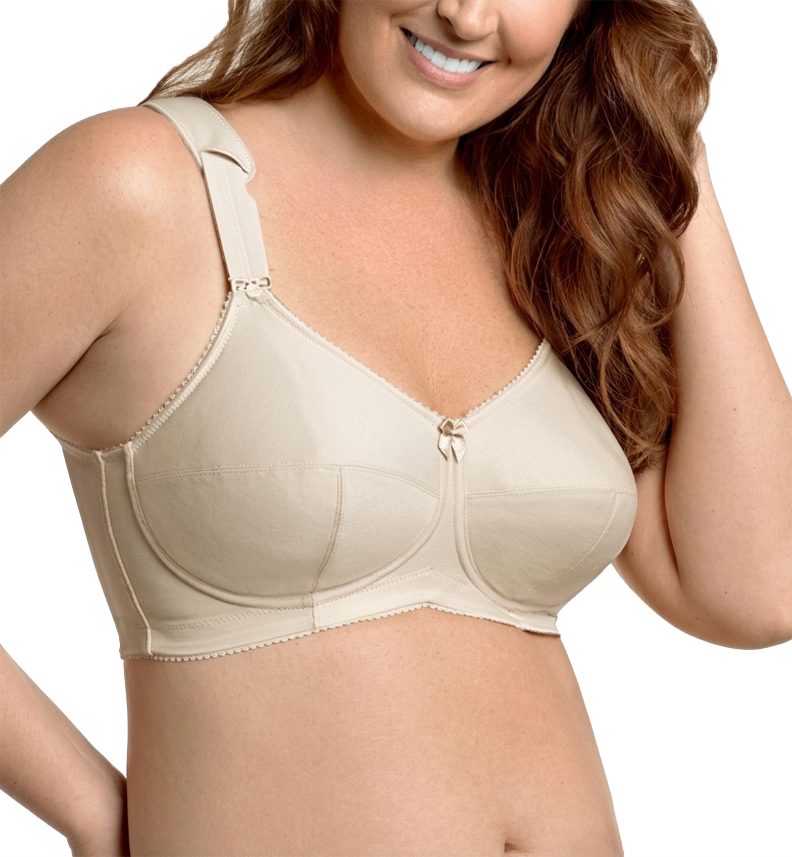 Elila Kaylee 3-Part Cup Full Support Softcup (1505),38H,Nude - Nude,38H