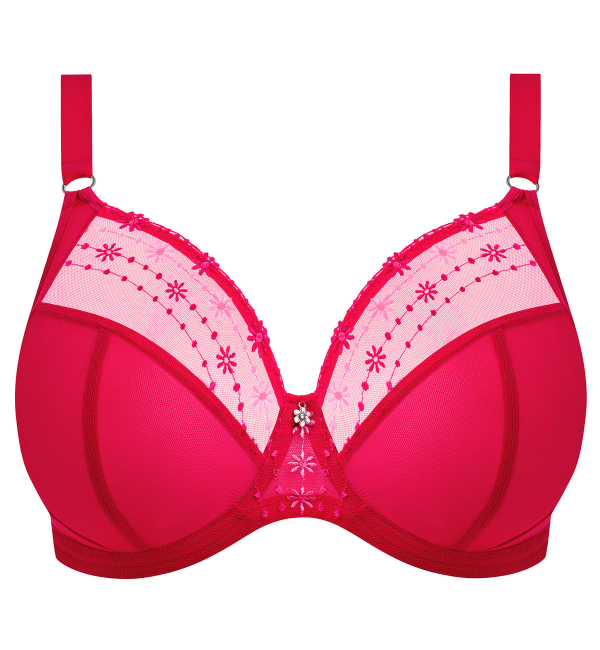 Elomi Matilda Banded Plunge Underwire Bra (8900),32G,Hot Pink - Hot Pink,32G