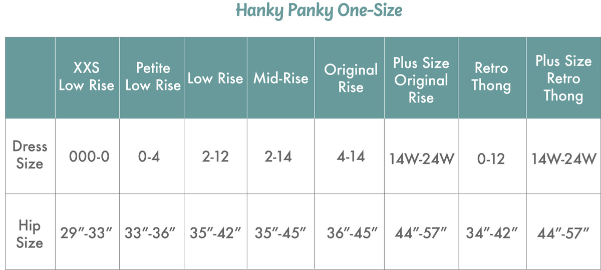 Hanky Panky Daily Lace Original Rise Thong PLUS (PR771101XP),Summer Love - Summer Love,One Size