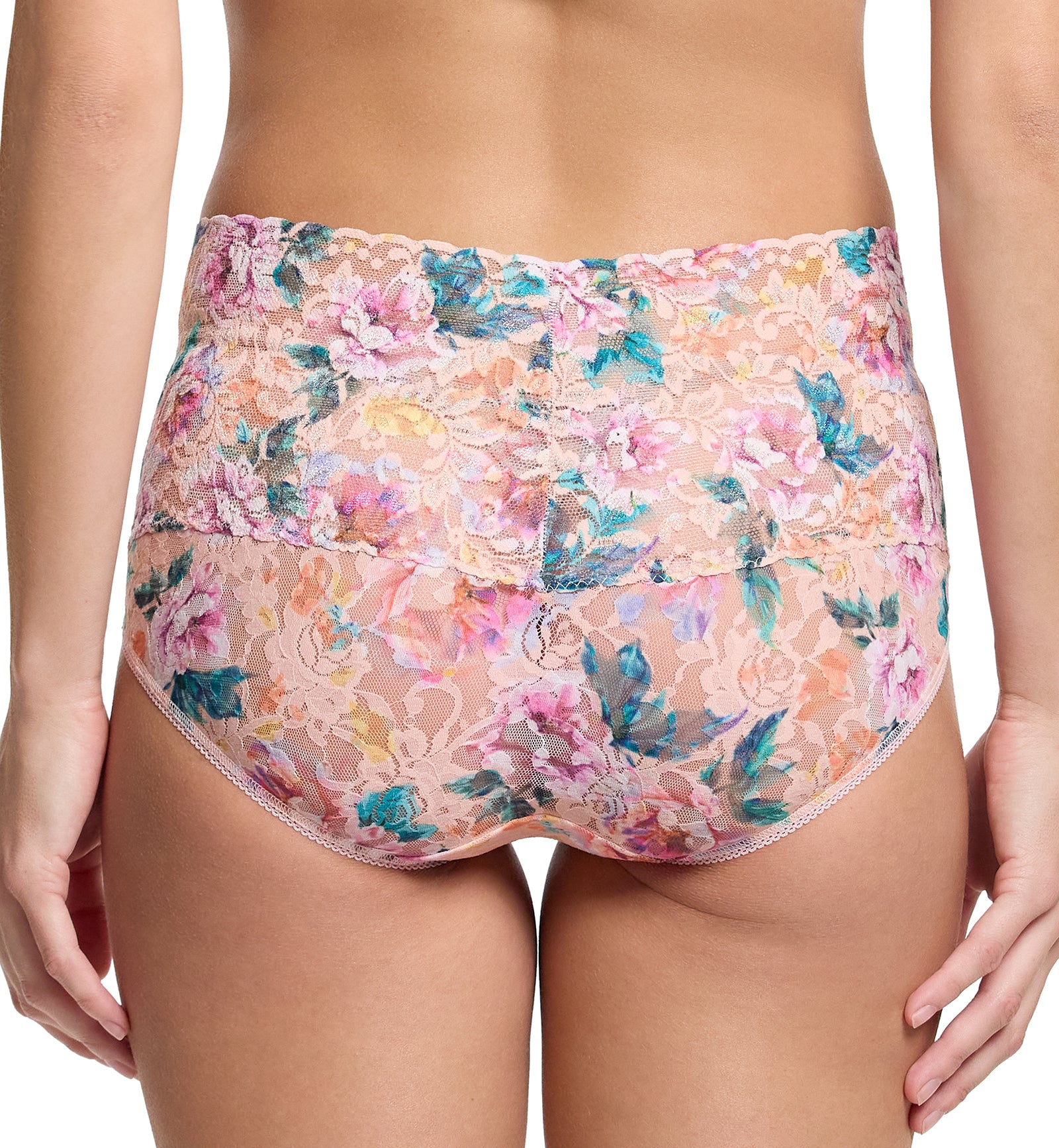 Hanky Panky Retro Lace Printed V-kini (PR9K2124),Small,Buy Myself Flowers - Buy Myself Flowers,Small