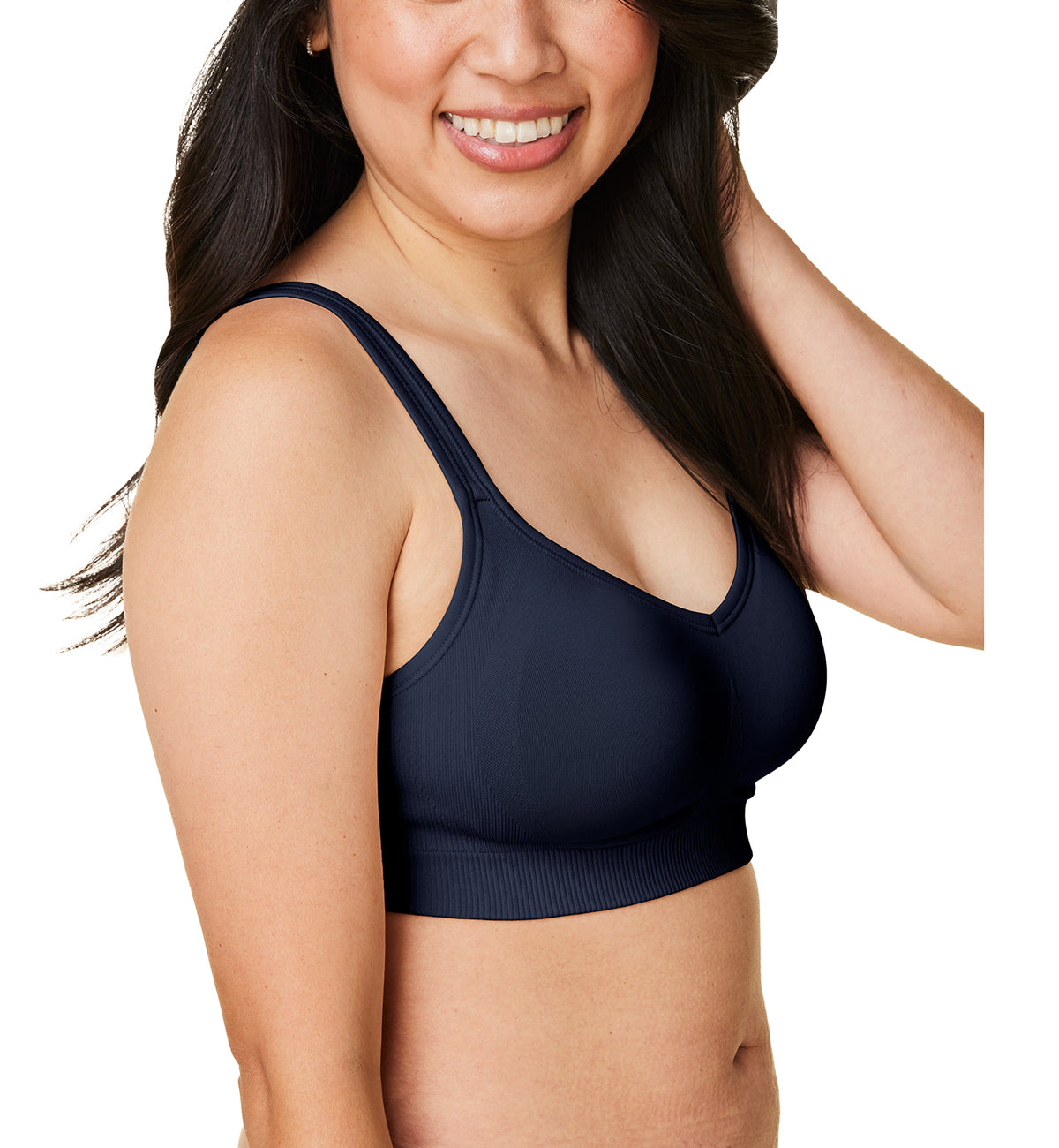 BRAVADO! DESIGNS Everyday Sculpt Wire-Free Bra (11011V),Small,Navy - Navy,Small