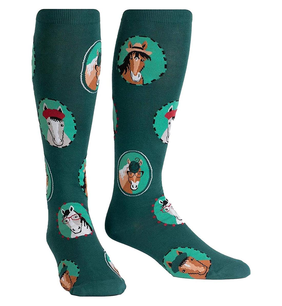 SOCK it to me Unisex Stretch-It Knee High Socks (s0096),Horsing Around - Horsing Around,One Size
