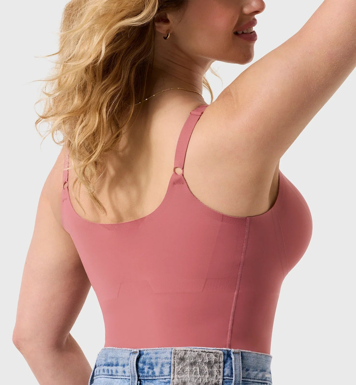 Evelyn & Bobbie Structured Scoop Bra Tank (1811),Small,Pink Canyon - Pink Canyon,Small