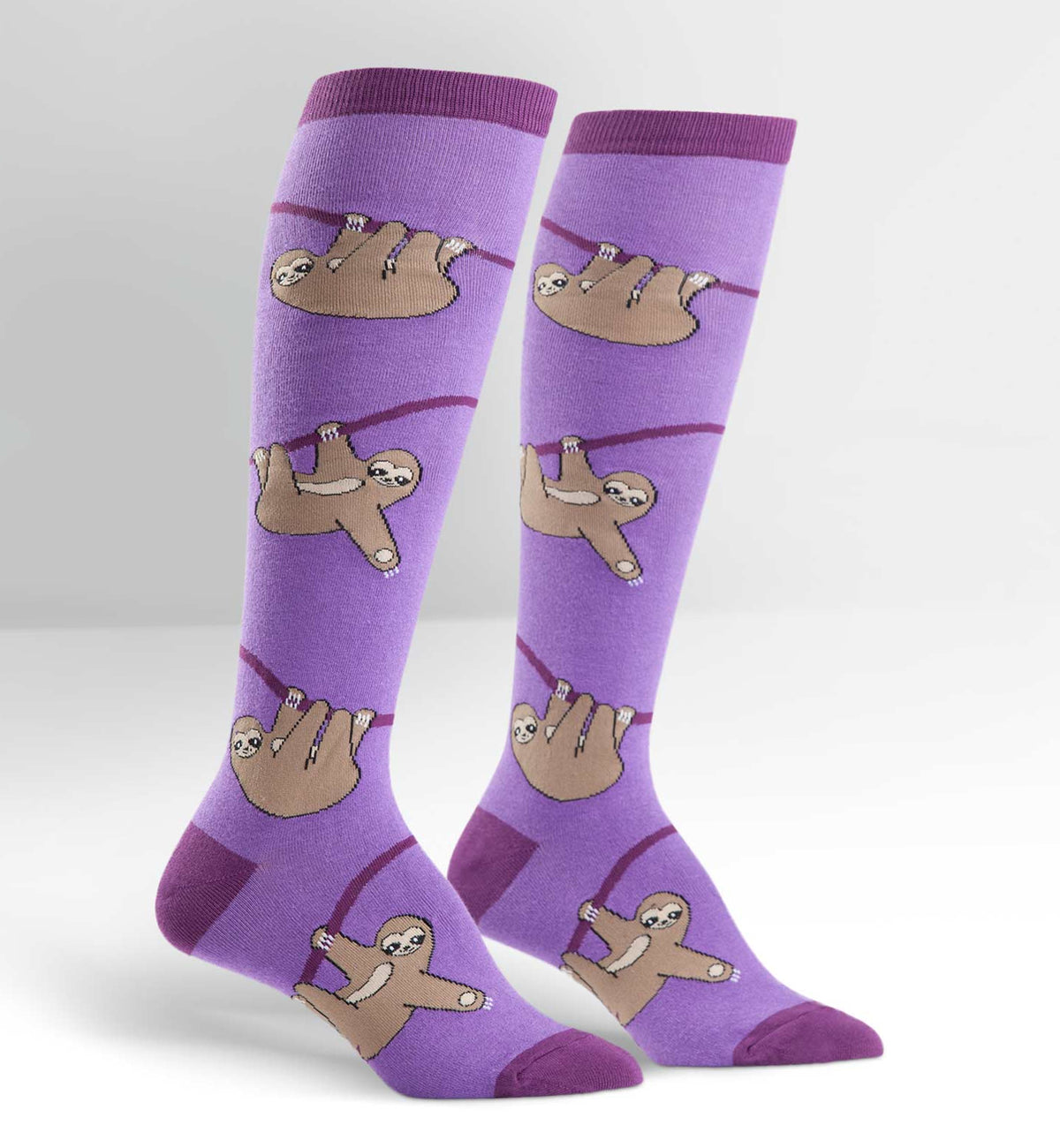 SOCK it to me Unisex Knee High Socks (f0171),Sloth - Sloth,One Size