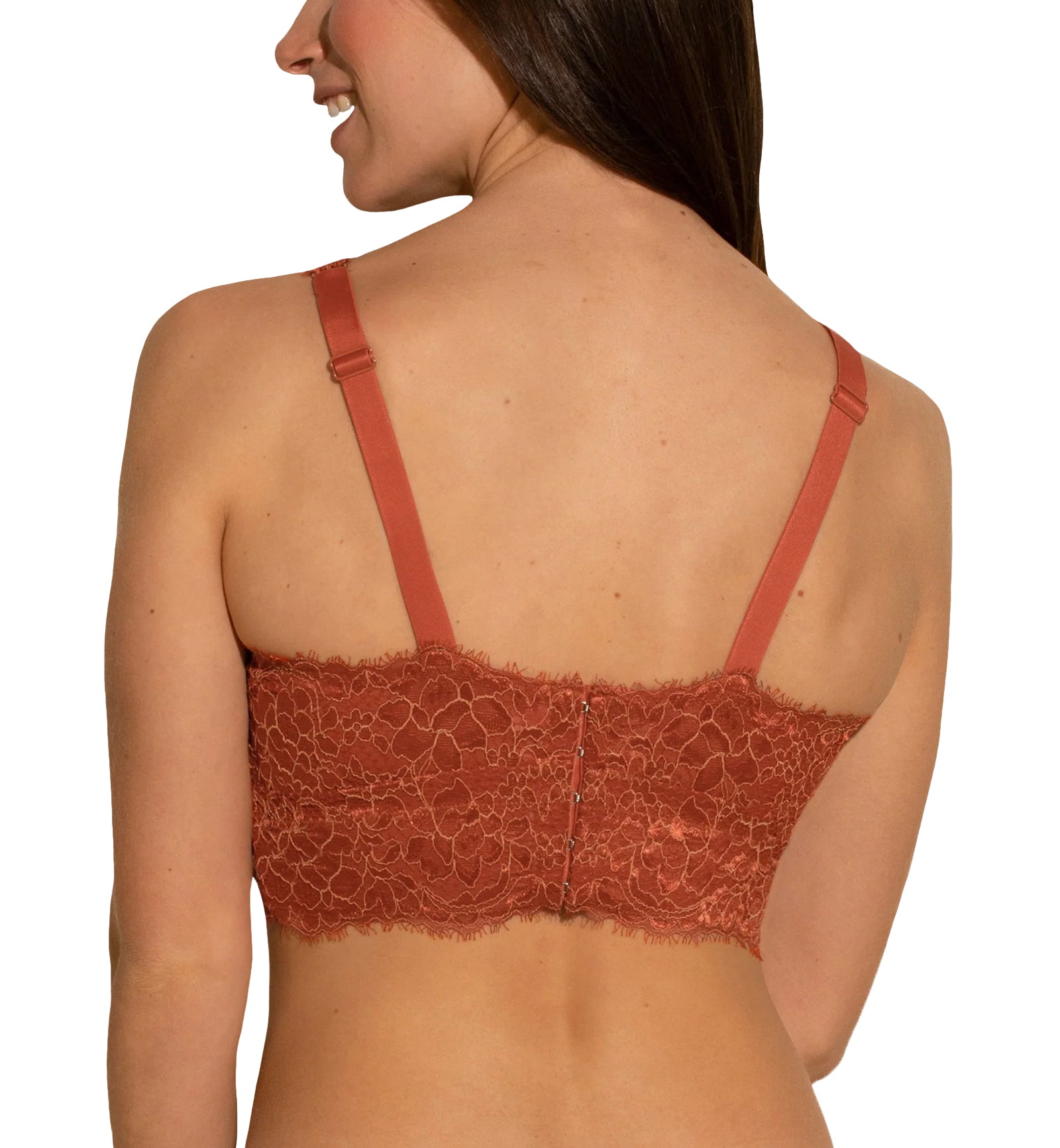 Cosabella Pret-A-Porter CURVY Longline Bralette (PRETA1383),Small,Sahara/Taaja Mango - Sahara/Taaja Mango,Small