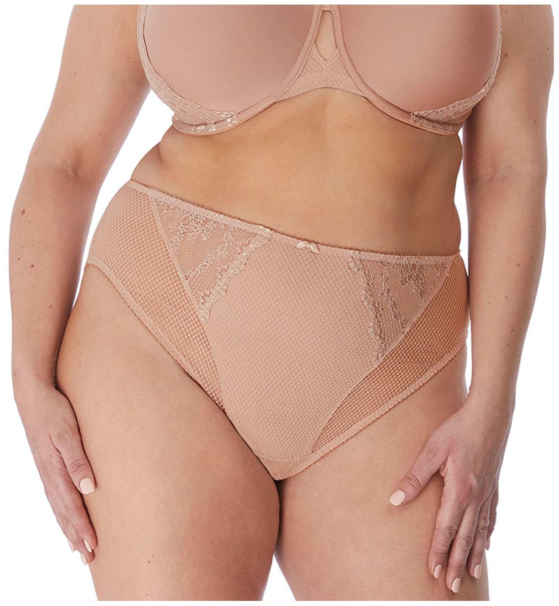 Elomi Charley Matching High Leg Brief (4386),Medium,Fawn - Fawn,Medium