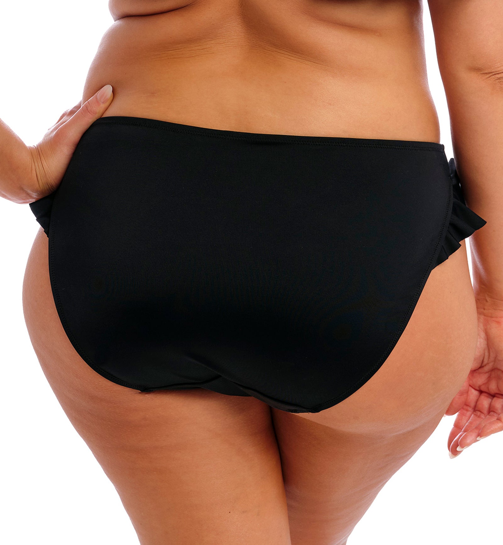 Elomi Plain Sailing High Leg Frill Swim Brief (ES7288),UK 14,Black - Black,UK 14