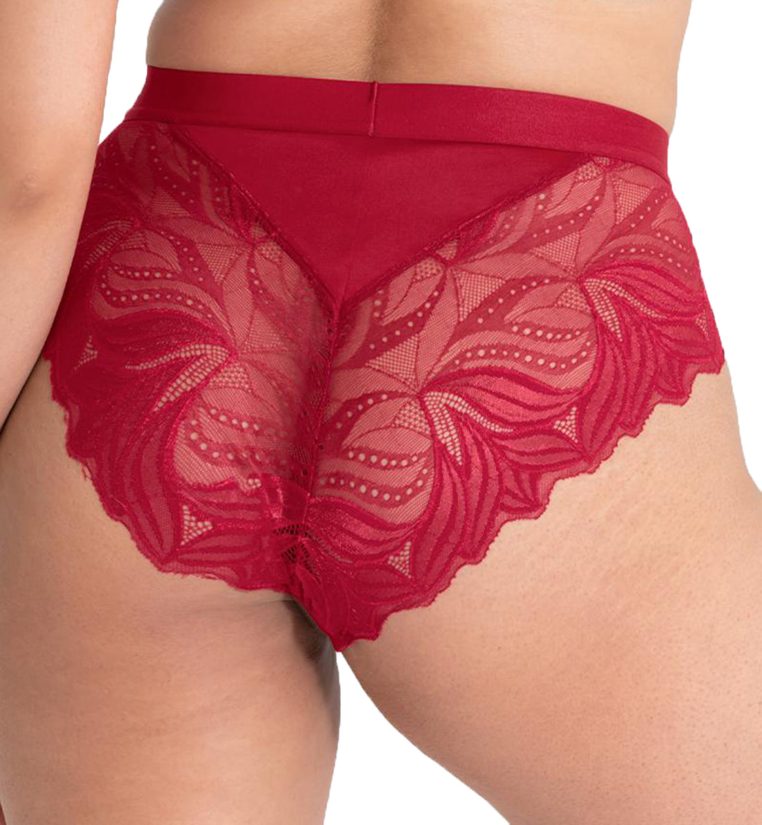 Scantilly by Curvy Kate Indulgence High Waist Brief (ST010208),Small,Red - Red,Small