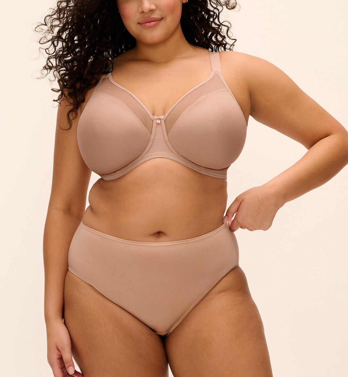 Elomi Smooth Unlined Underwire Molded Bra (4301),32GG,Sahara - Sahara,32GG