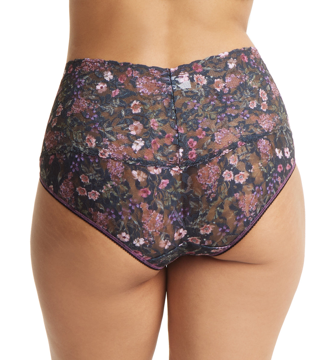 Hanky Panky Retro Lace Printed V-kini (PR9K2124),Small,Myddleton Gardens - Myddleton Gardens,Small
