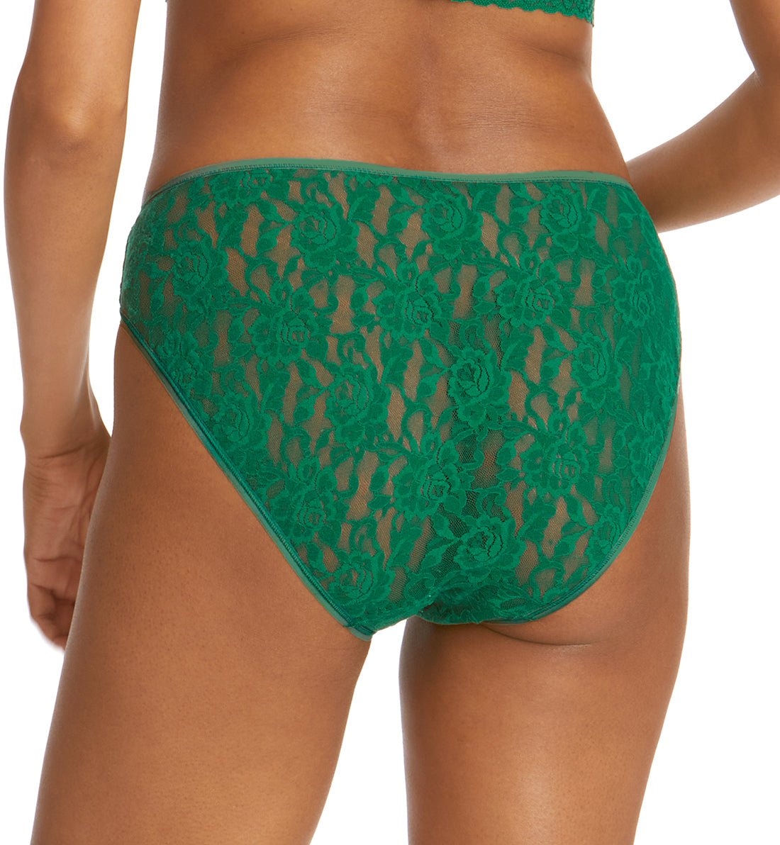Hanky Panky Signature Lace High Cut Brief (482264),XS,Green Envy - Green Envy,XS