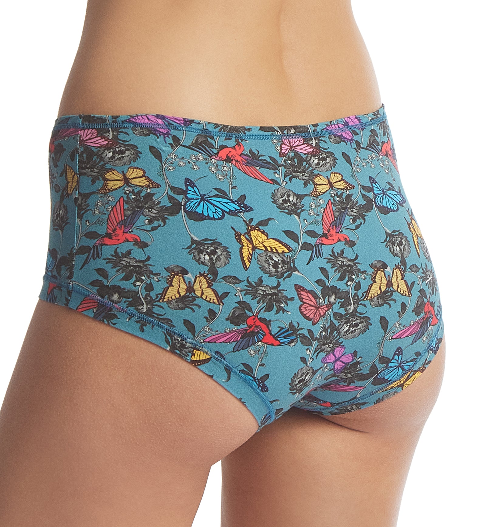 Hanky Panky Play Printed Cotton Boyshort (PR721284),XS/S,Wonderland - Wonderland,XS/S