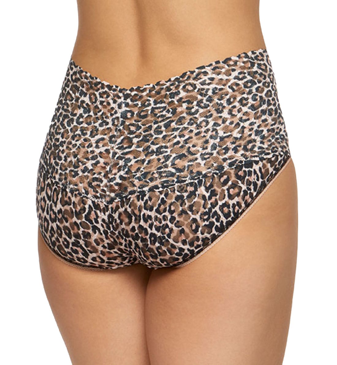 Hanky Panky Retro Lace Printed V-kini (PR9K2124),Small,Classic Leopard - Brown/Black,Small