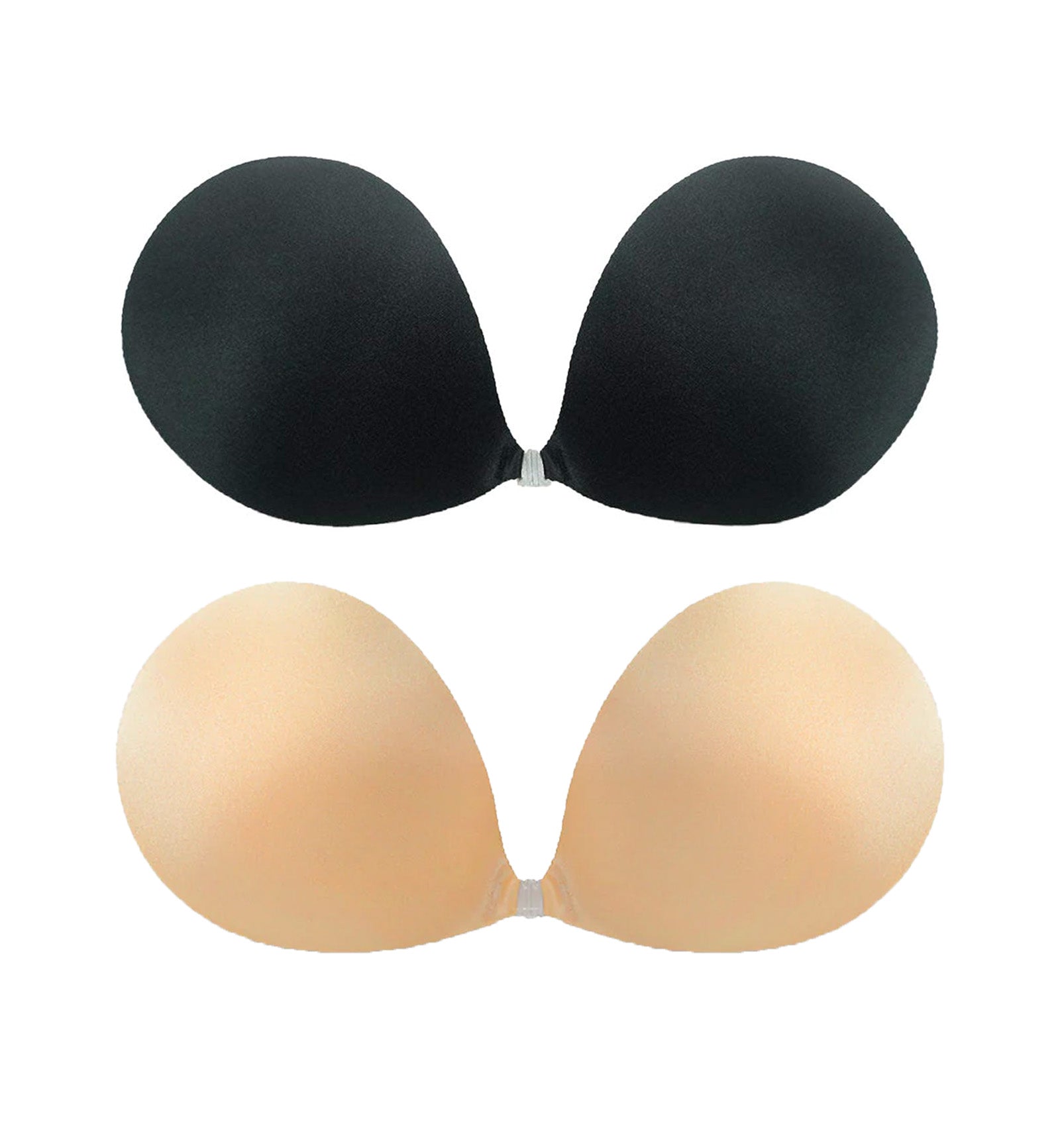 NuBra SE888 Seamless 2 Bra Travel Pack (TPD),Fair/Black,B Cup - Fair/Black,B Cup