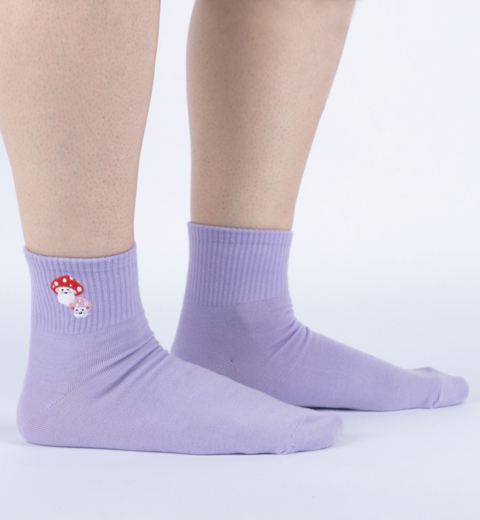 SOCK it to me Quarter Crew Socks (E0007),So Mush Room in My Heart - So Mush Room in My Heart,One Size