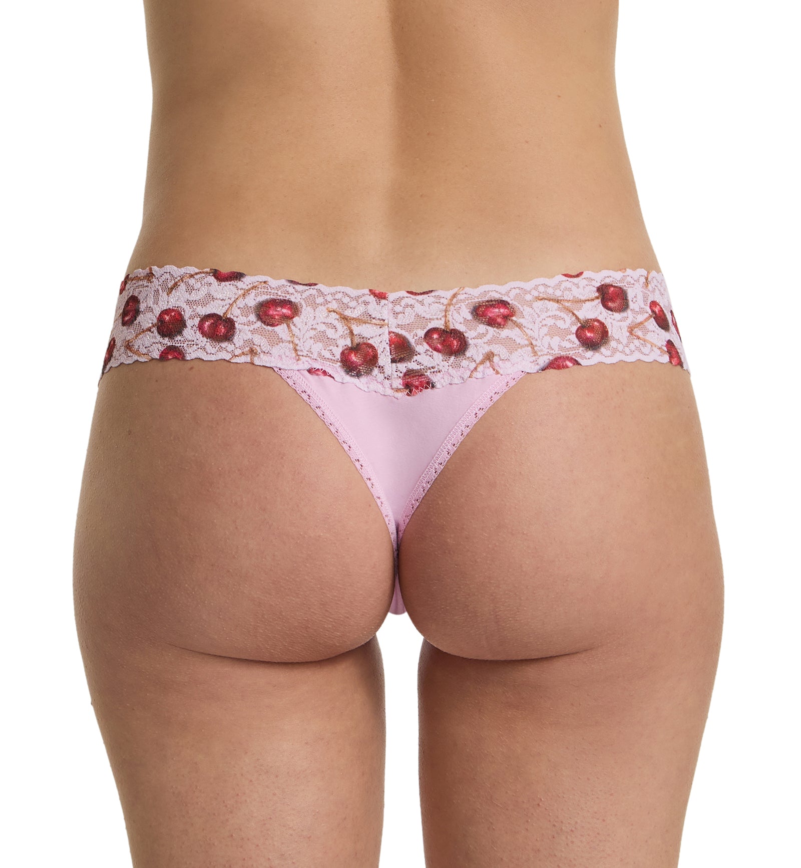Hanky Panky Supima® Cotton Printed Low Rise Thong (891582),Cherry Delight - Cherry Delight,One Size