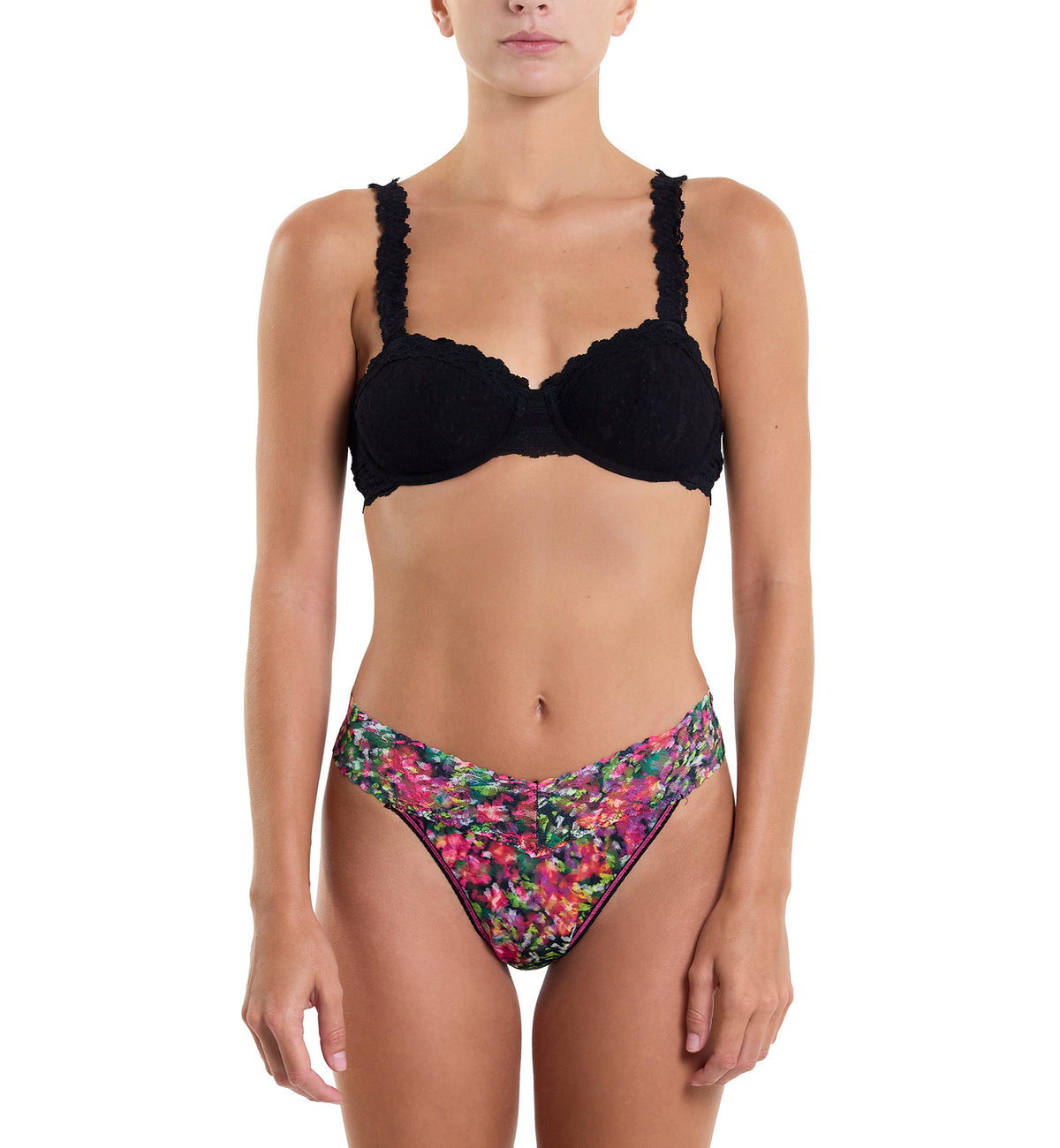 Hanky Panky Signature Lace Printed Original Rise Thong (PR4811P),Celebration - Celebration,One Size